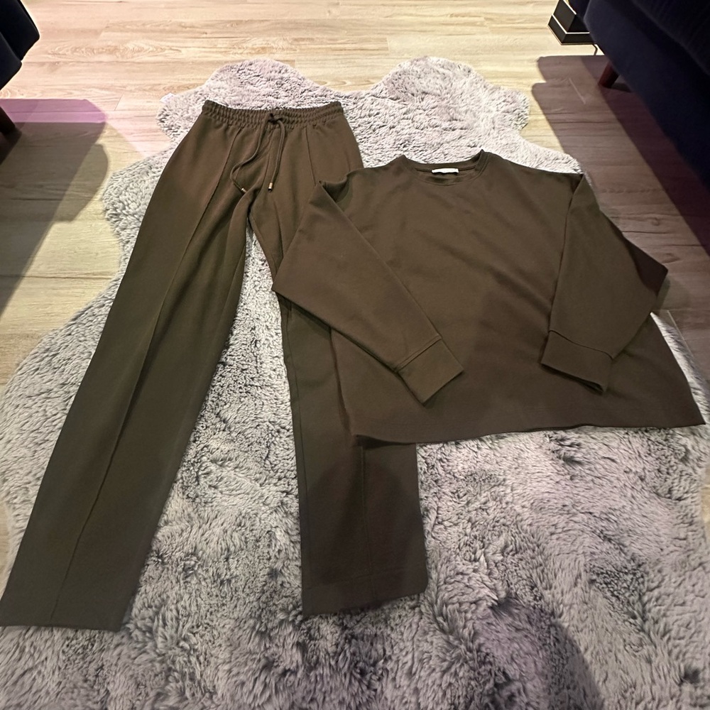 Mango Olive Green Pants with Top